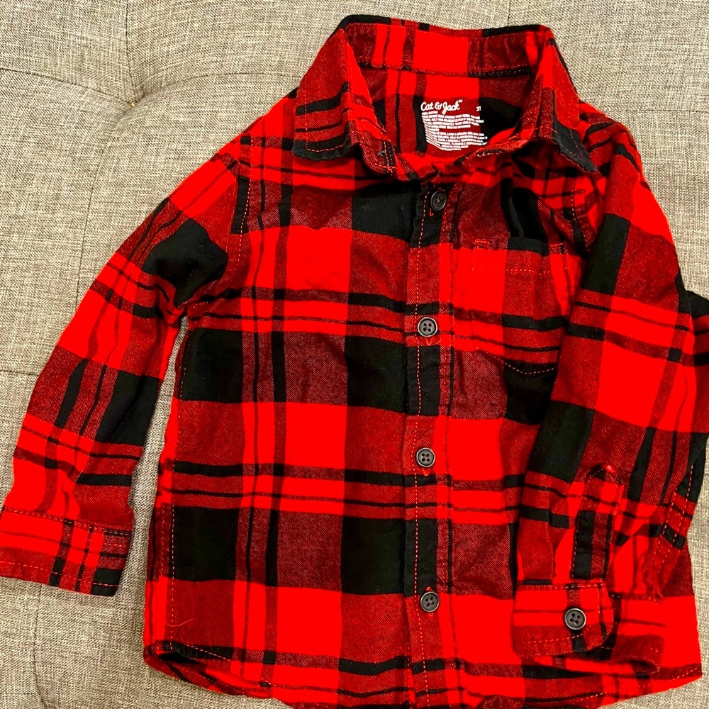 Toddler 2T boys plaid shirt
